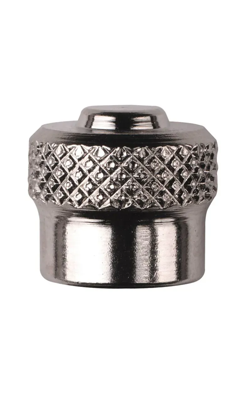 Weldtite Metal Domed Valve Cap 4-pack in Silver