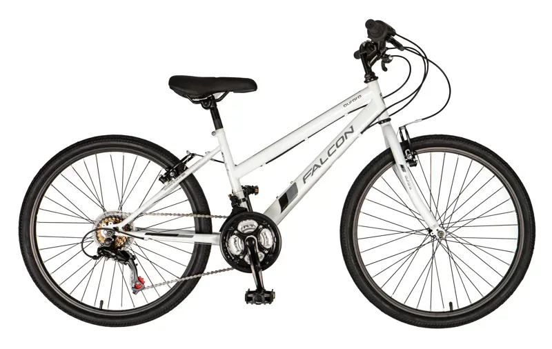 Falcon Aurora 24 Inch Kids Hybrid Bike in White