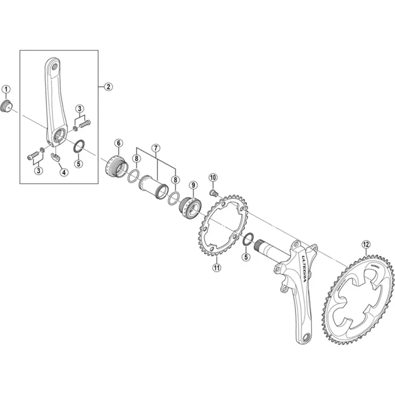 Shimano Spare FCT661 crank arm fix bolt-1