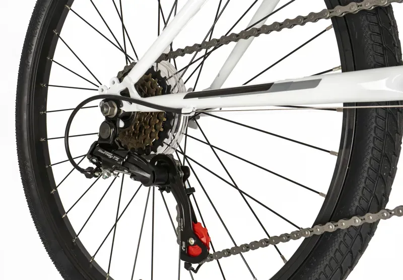 Falcon Aurora 24 Inch Kids Hybrid Bike in White-2