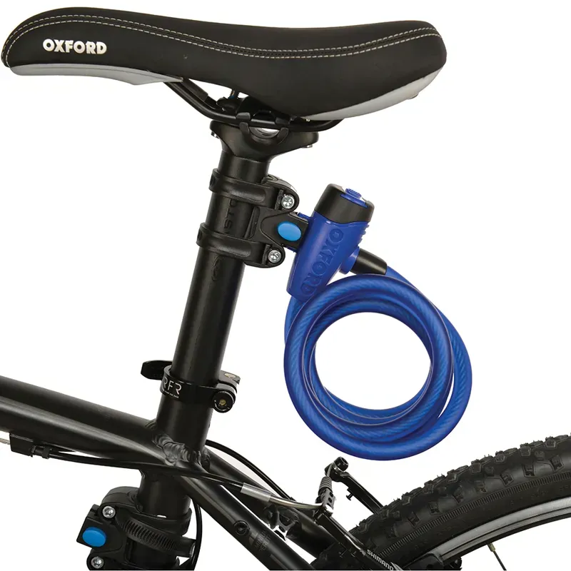 Oxford 12mm X 1800mm Cable 12 Lock in Blue