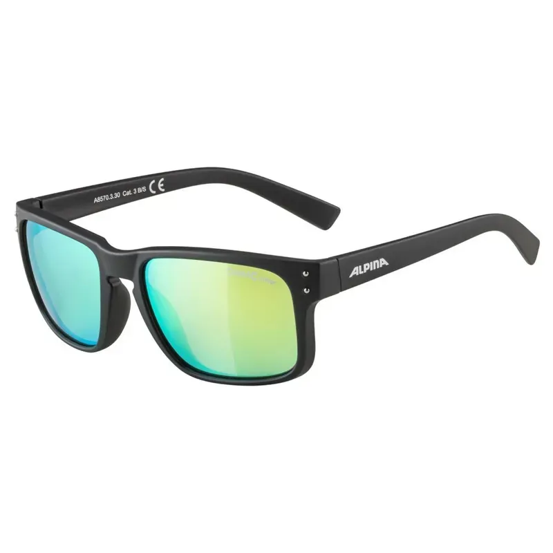 Alpina Kosmic Yellow Lens Sunglasses in Black