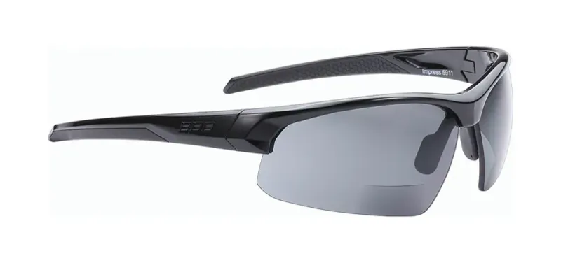 BBB Impress Reader Smoke Lens Sport Glasses in Black