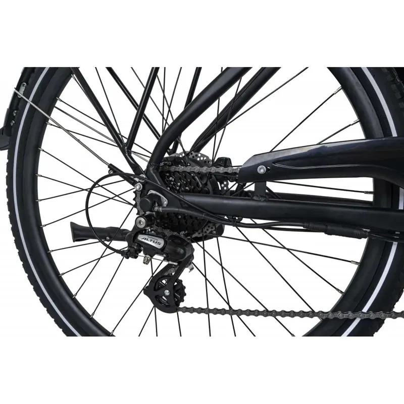 Dawes Spire 1.0 Low Step Electric Hybrid Bike in Black-5