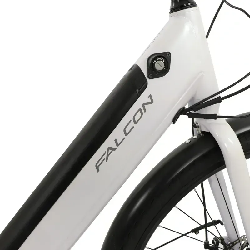 Falcon Liberty Low Step Electric Hybrid Bike in Off-White-2