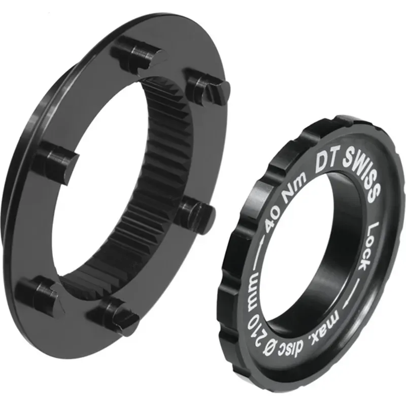 DT Swiss Center Lock to 6-Bolt Road Disc Adaptor in Black