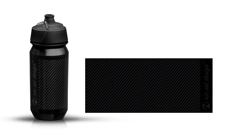 Rie:Sel Water Bottle Carbon Look in Black