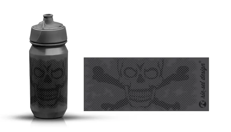 Rie:Sel Water Bottle Skull Stealth in Black