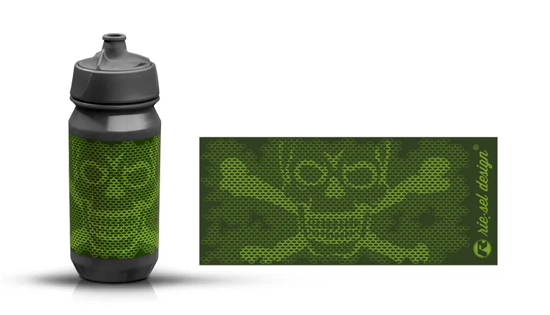 Rie:Sel Water Bottle Skull in Green