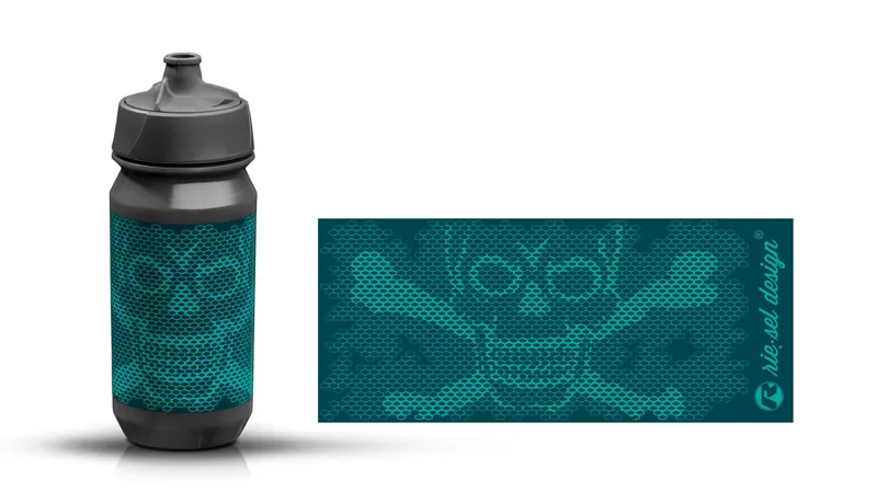 Rie:Sel Water Bottle Skull in Blue
