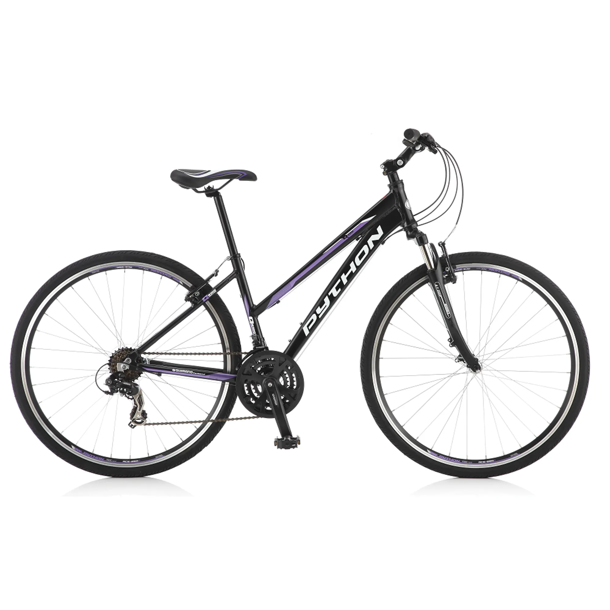 2019 Python Quantum 8100 Ladies Hybrid Bike in Black Purple