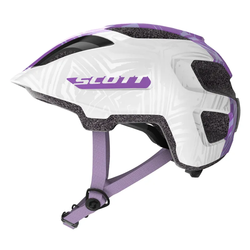 2020 Scott Spunto Junior Bike Helmet in White/purple one size-1