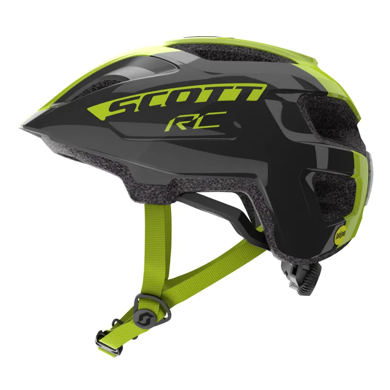 2020 Scott Spunto Junior Bike Helmet in Black/Yellow RC one size-1