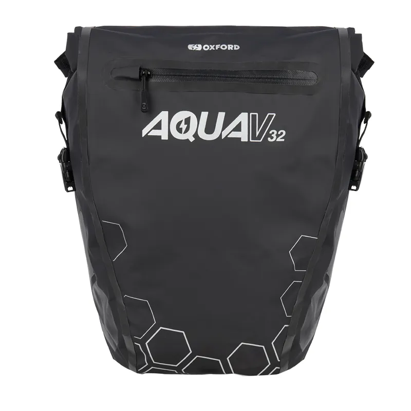 Oxford Aqua V 32 Double Pannier Bag in Black