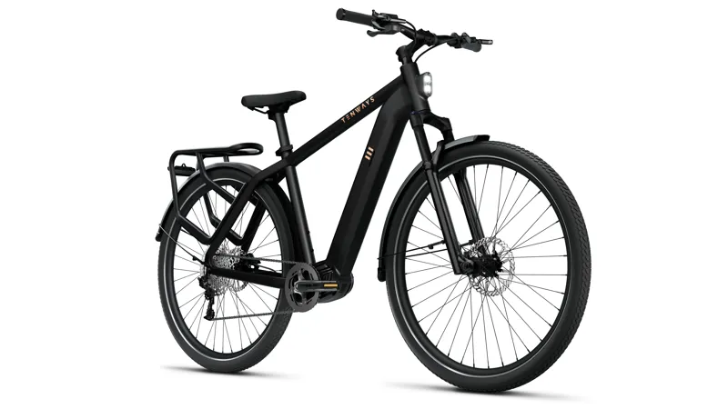 Tenways AGO-X Electric Hybrid Bike in Midnight Black-1
