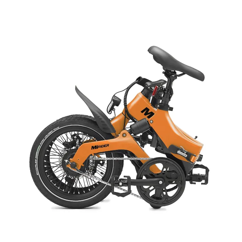 MiRiDER One 16in folding ebike finished in Solar Orange-1