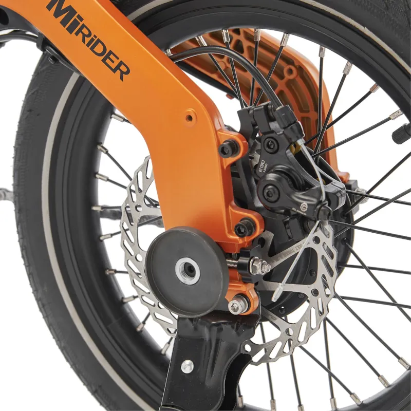 MiRiDER One 16in folding ebike finished in Solar Orange-6