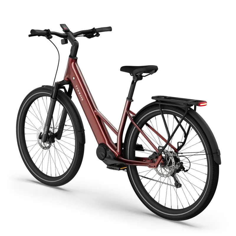 Tenways AGO AIR Electric Hybrid Bike in Velevet Red-2