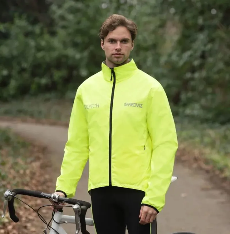Proviz Switch Waterproof Mens Jacket in Silver/Yellow-2