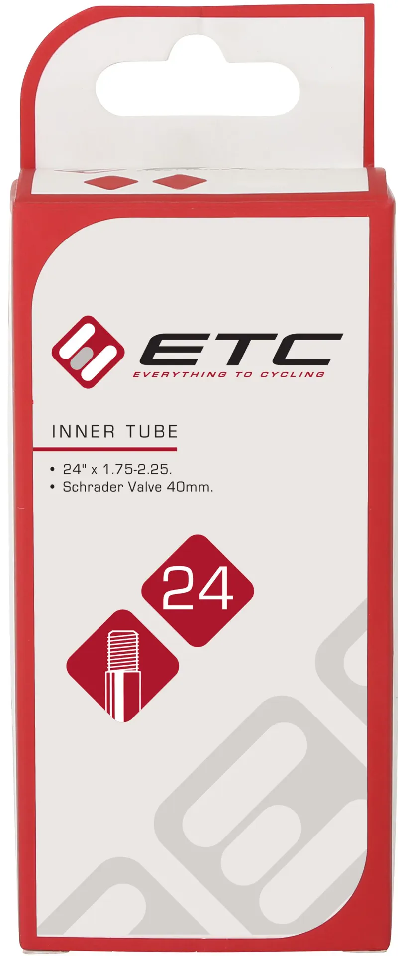 ETC 24 x 1.75/2.25 Schrader Inner Tube