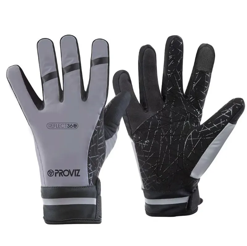 Proviz Reflect 360 Waterproof Cycling Gloves in Silver