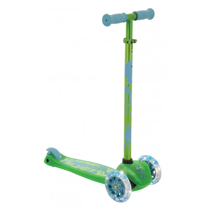 Squish Mini Flex LED Kids Tilt Scooter in Green-1