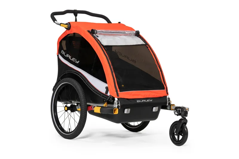 Burley Cub X 2 Seater Child Trailer in Atomic Red