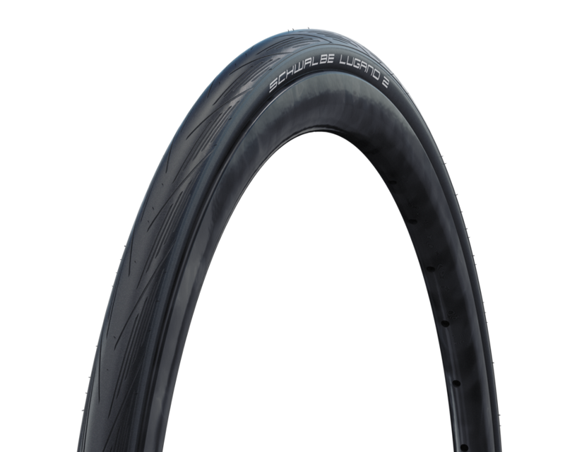 Schwalbe Lugano II Active 700c Wired Lite Tyre in Black