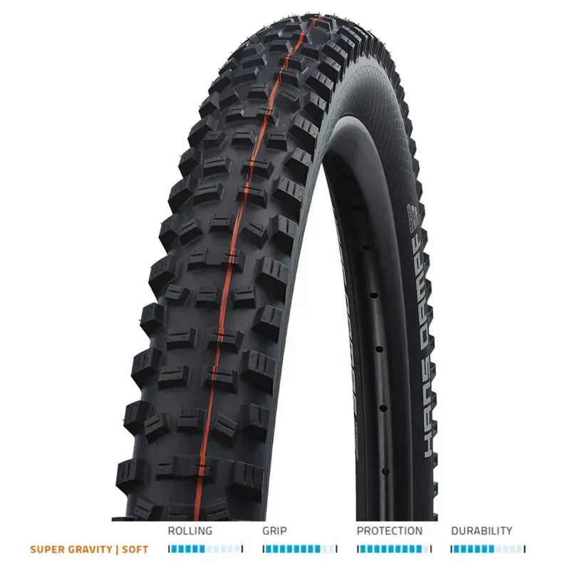 Schwalbe Hans Dampf Addix SG Soft 29x2.35-inch Fld. TLE Tyre in Black