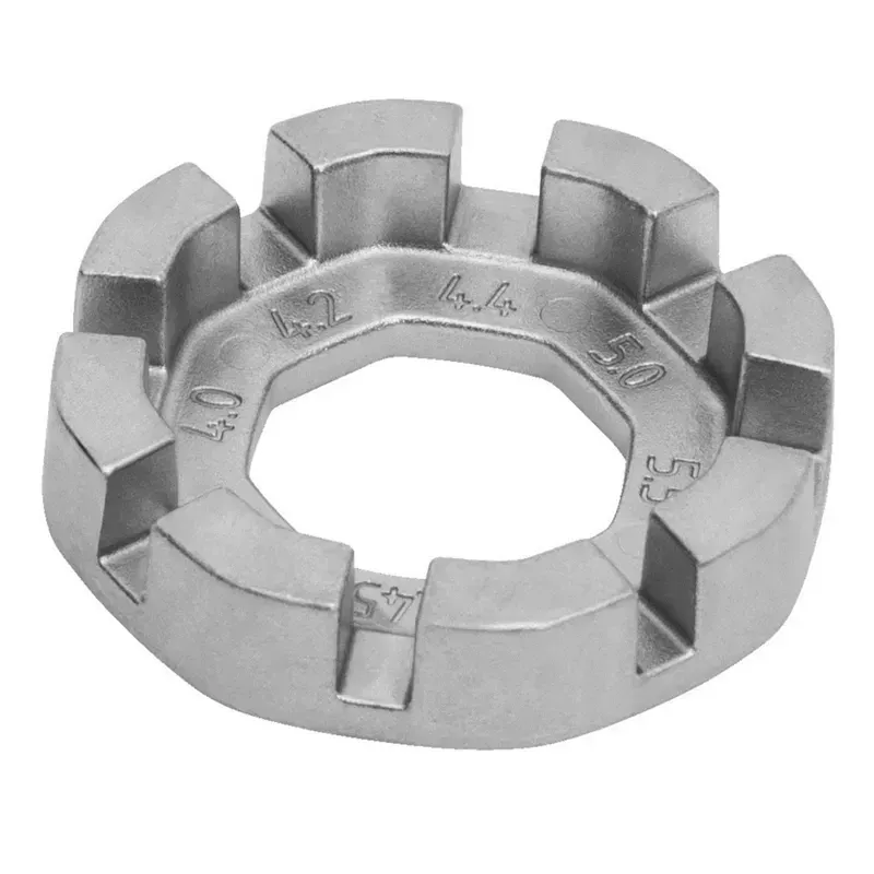 Unior Round 3.3-5.5mm Spoke Wrench in Silver