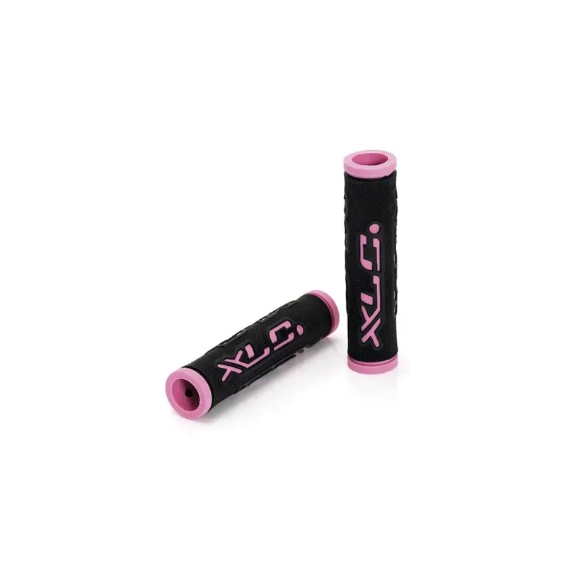 XLC Dual Colour 125mm Bar Grips in Pink